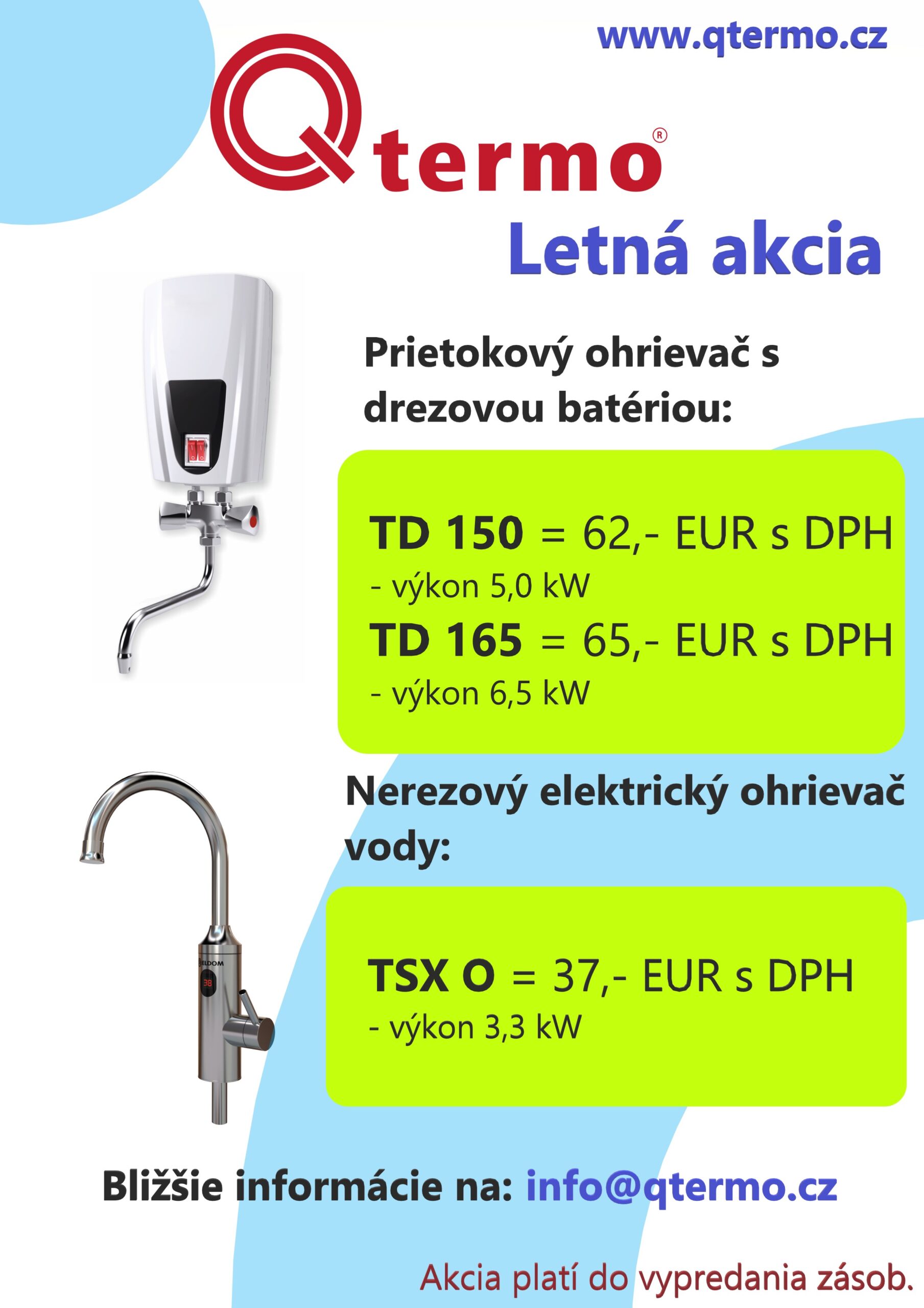 Prietokový ohrievač TD, nerezový ohrievač TSX O